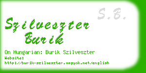 szilveszter burik business card